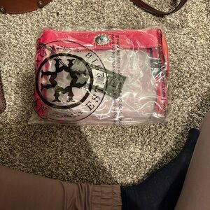 Myra bag pink new in package Fringe Accent Clear Crossbody Bag